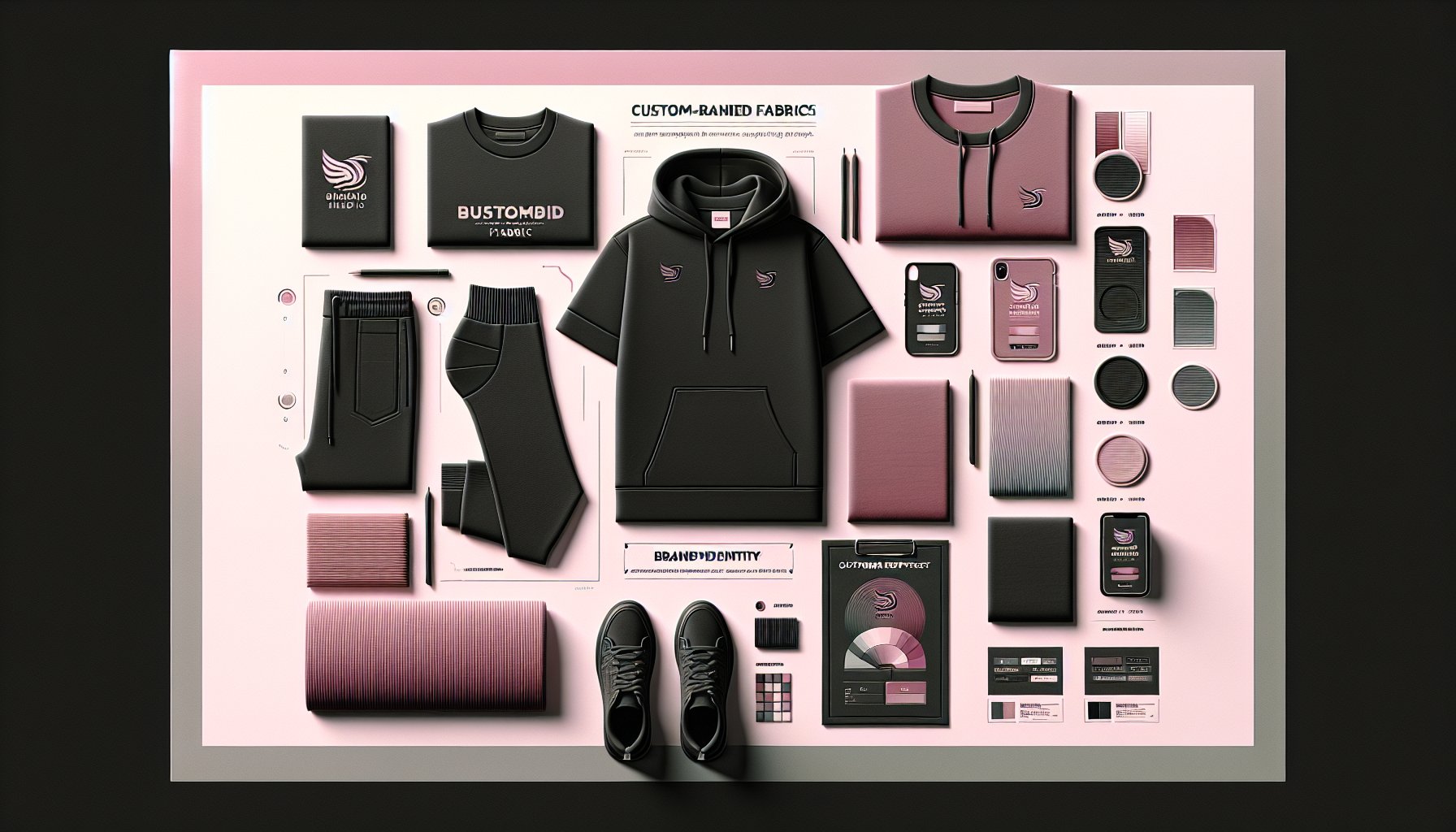 Step-by-step guide for designing custom-branded apparel, focusing on brand identity, fabric selection, and customer feedback.