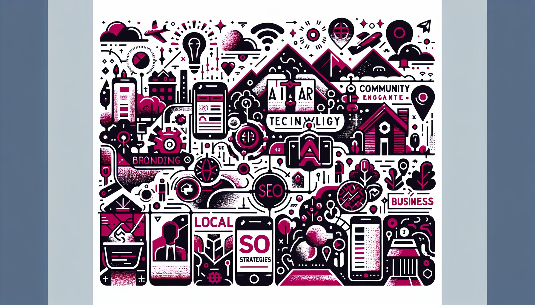 Local business branding strategies using AI, AR, and community engagement to enhance visual identity and local SEO in 2025.