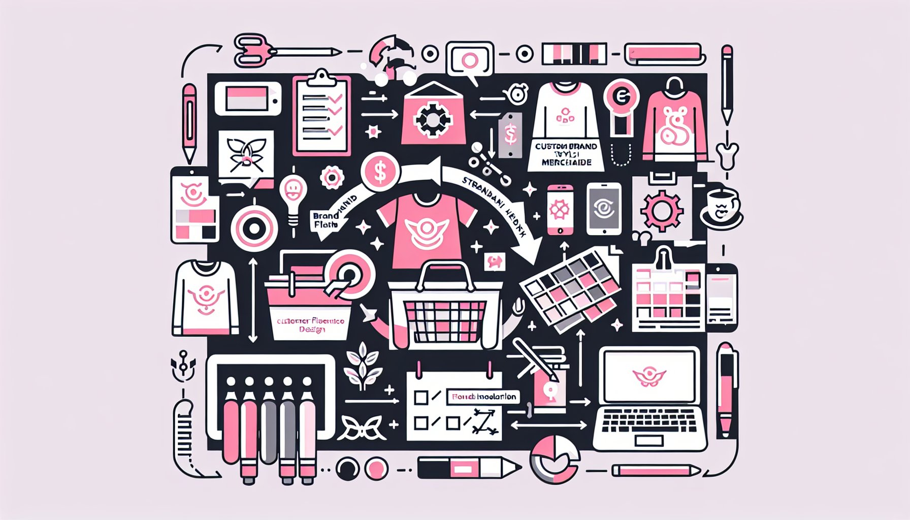 Step-by-step guide to creating custom branded merchandise with a focus on sustainability and customer feedback integration.