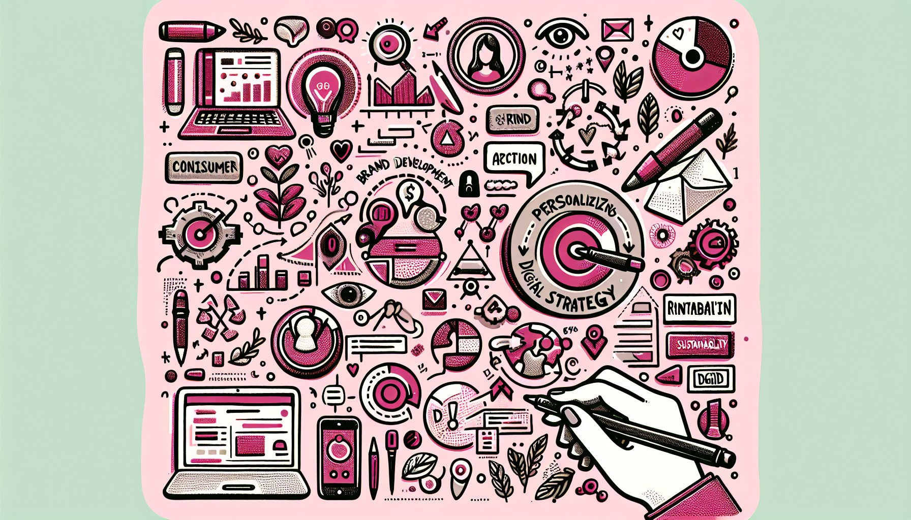 Brand development strategies for 2025: enhancing consumer engagement, personalization, digital presence, and sustainability.