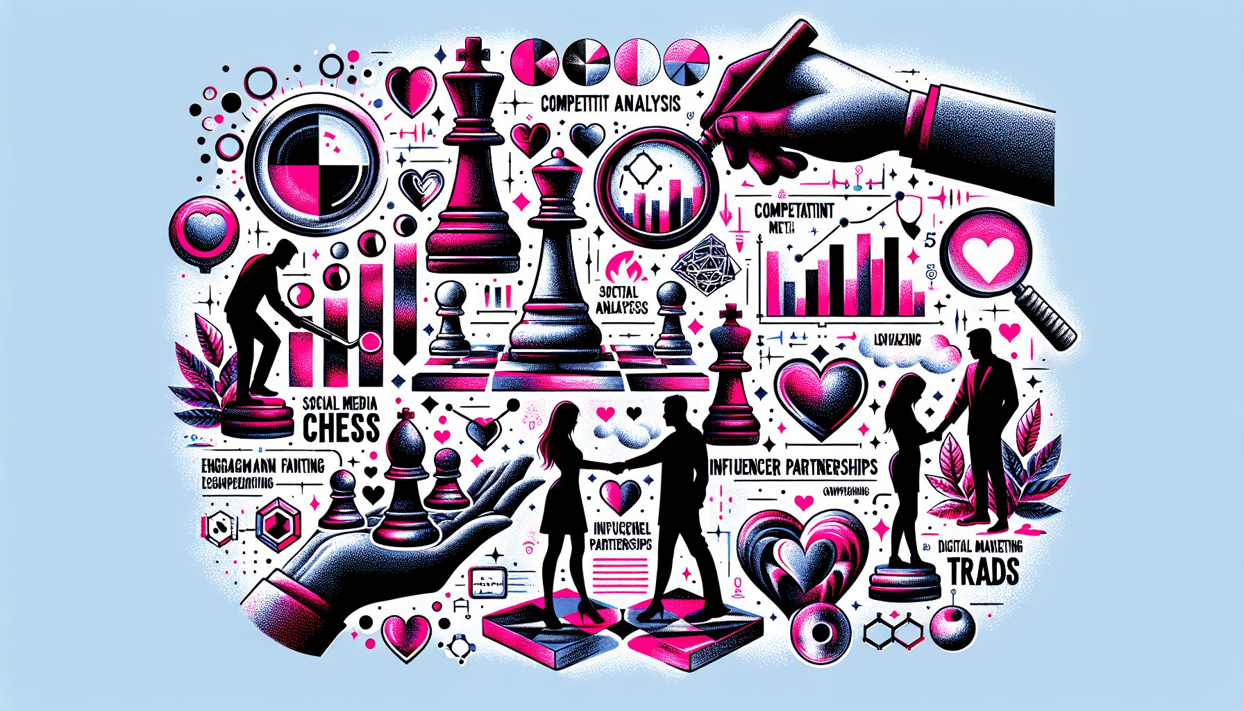 Analyzing competitors' social media strategies using engagement metrics and influencer partnerships for 2025 digital marketing trends.