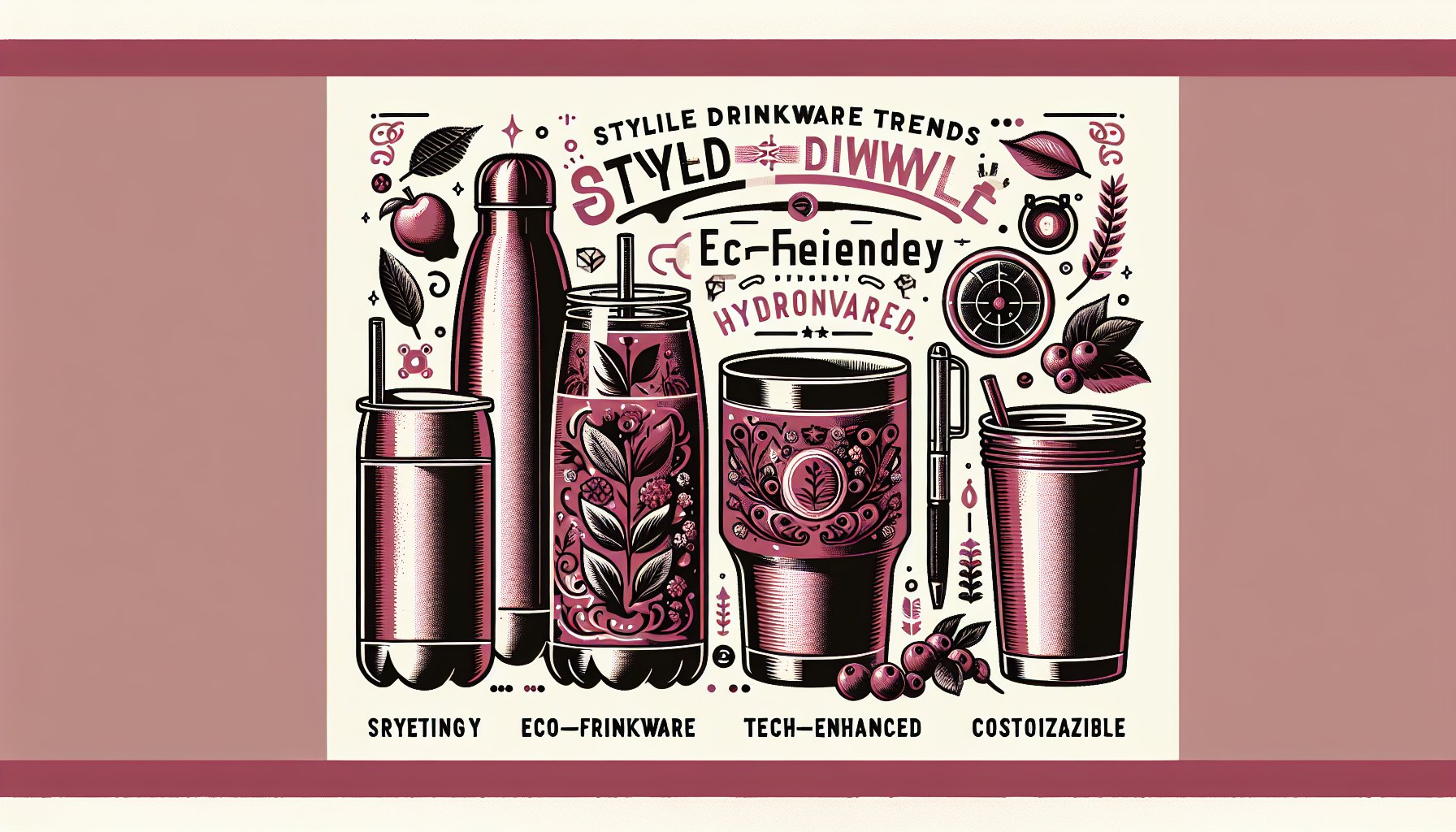 Top 10 stylish drinkware trends for 2025: eco-friendly, tech-enhanced, customizable options, and vintage-inspired tumblers.