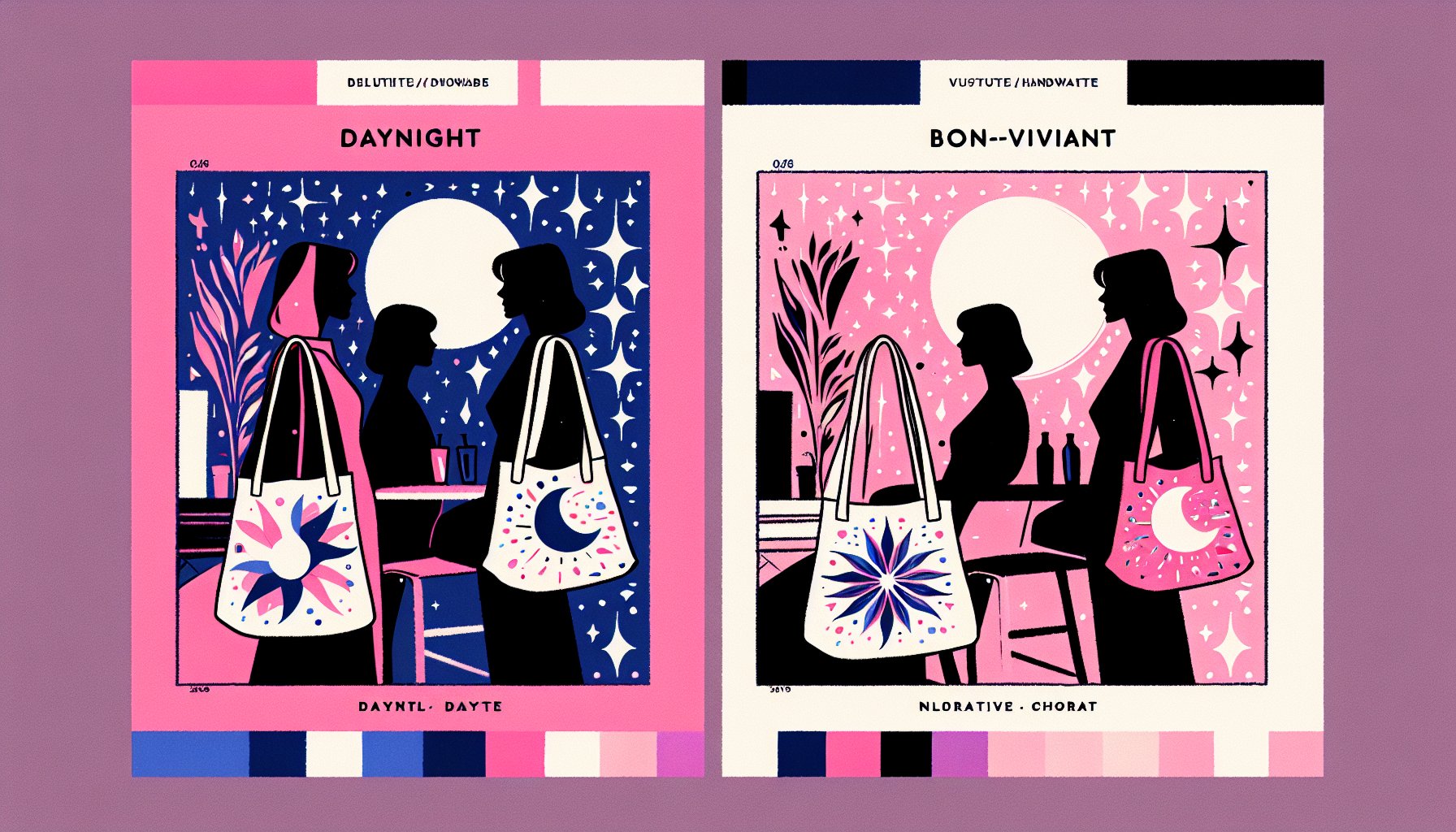 Versatile DeuxVin and BonVivant tote bags showcase stylish day-to-night transitions for effortless fashion.