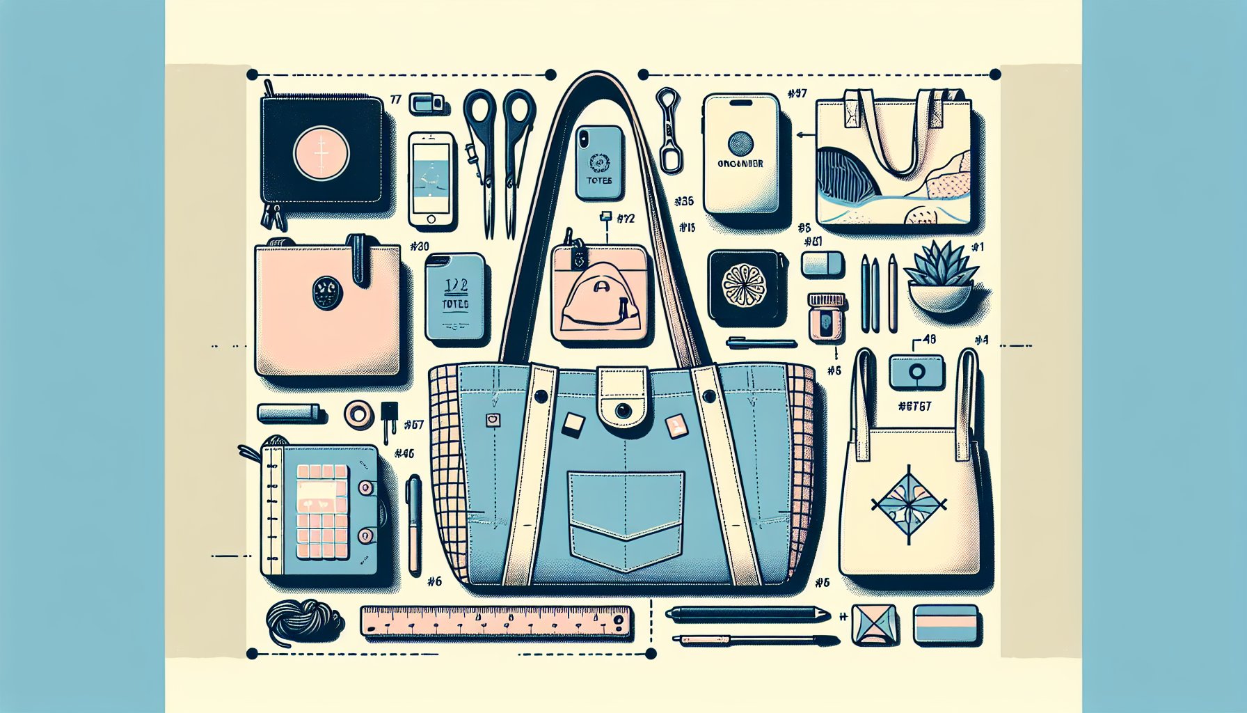 Tote bag organization tips for a minimalist lifestyle with DIY hacks for on-the-go efficiency using multi-functional totes.