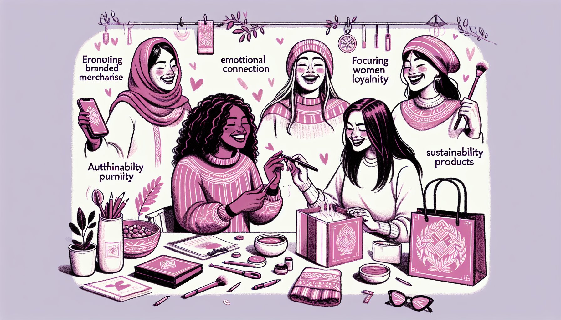 Branded merchandise fosters customer loyalty among women consumers through emotional connections, authenticity, and sustainability.