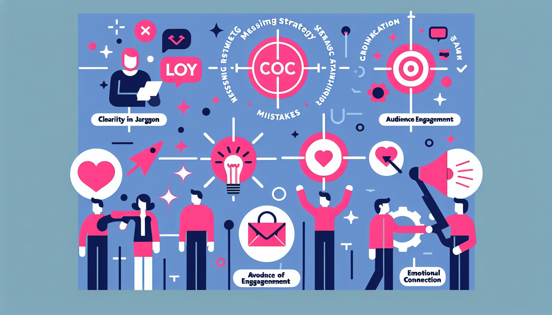 Common messaging strategy mistakes include jargon use, lack of clarity, and neglecting emotional connections for audience engagement.