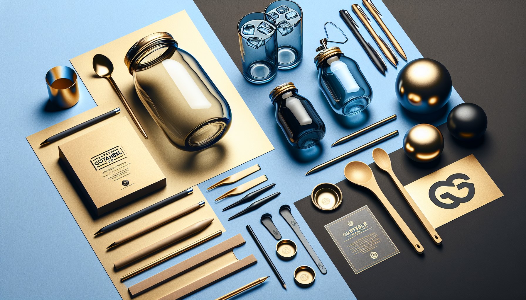 Comparison of glass and plastic drinkware highlighting sustainable branding and eco-friendly promotional merchandise options.