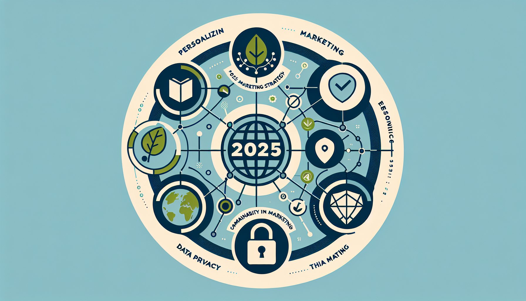 2025 marketing strategy predictions highlighting personalization 2.0, sustainability, community focus, and ethical data practices.
