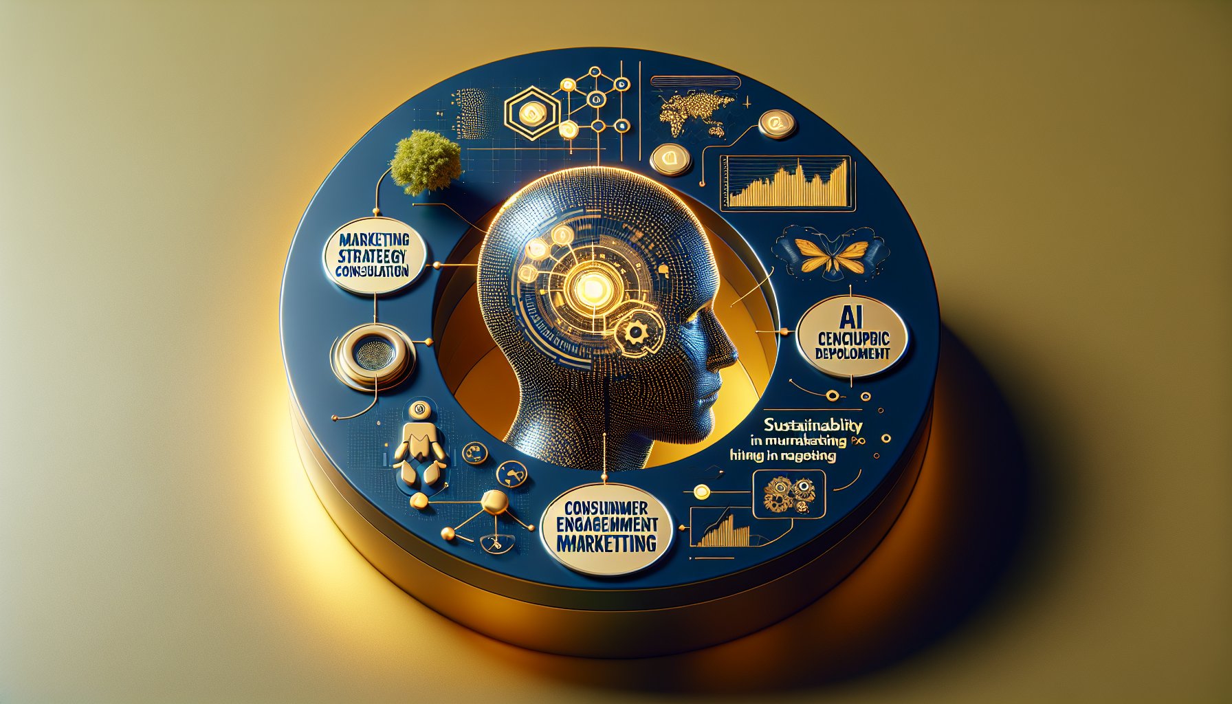 Marketing strategy consultation trends for 2025: AI deployment, human-centric approaches, sustainability, and metaverse engagement.