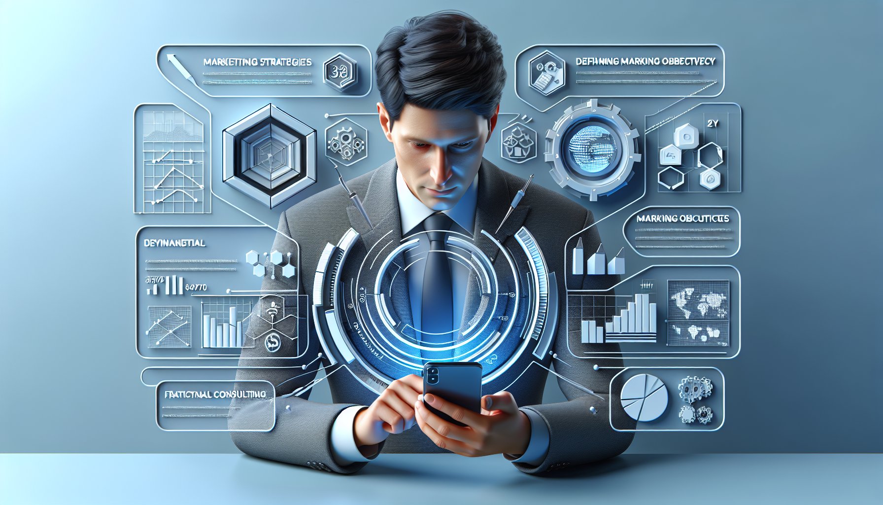 Guide to choosing a marketing strategy consultant, covering digital strategies, objectives, portfolios, and fractional models.