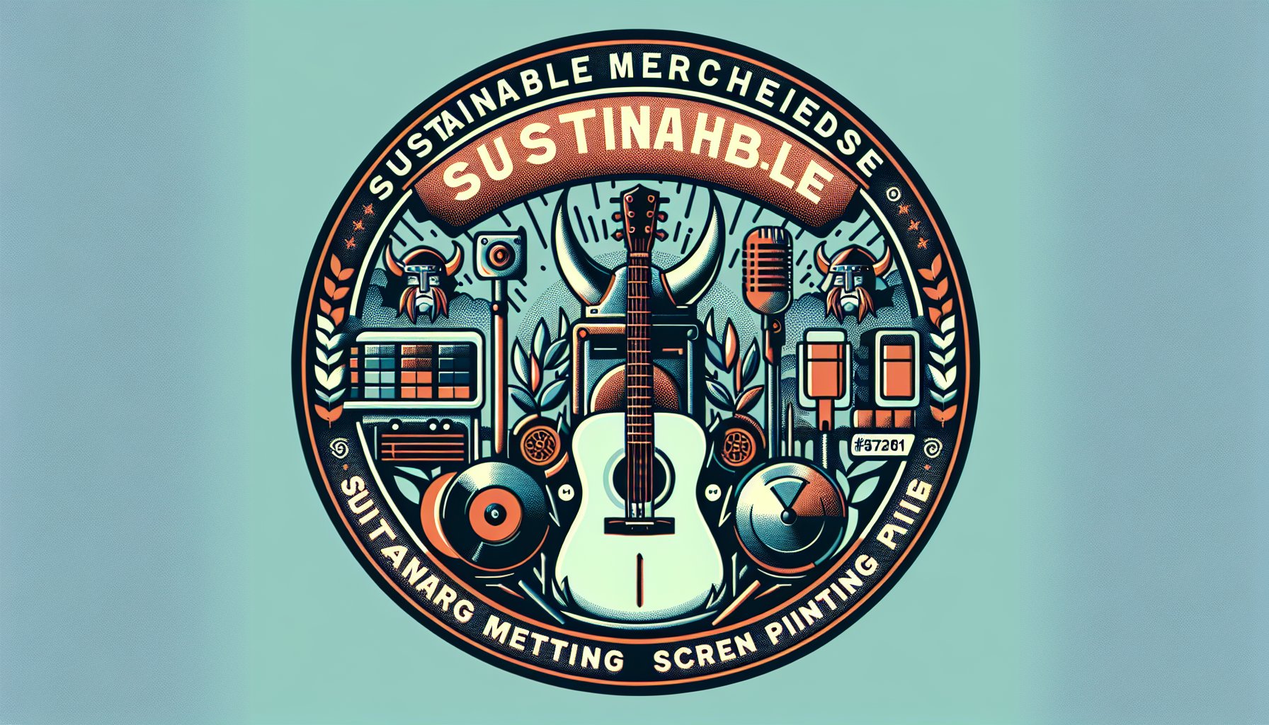 Band merchandise featuring screen printing by Viking Graphics, showcasing sustainable merch in music culture.