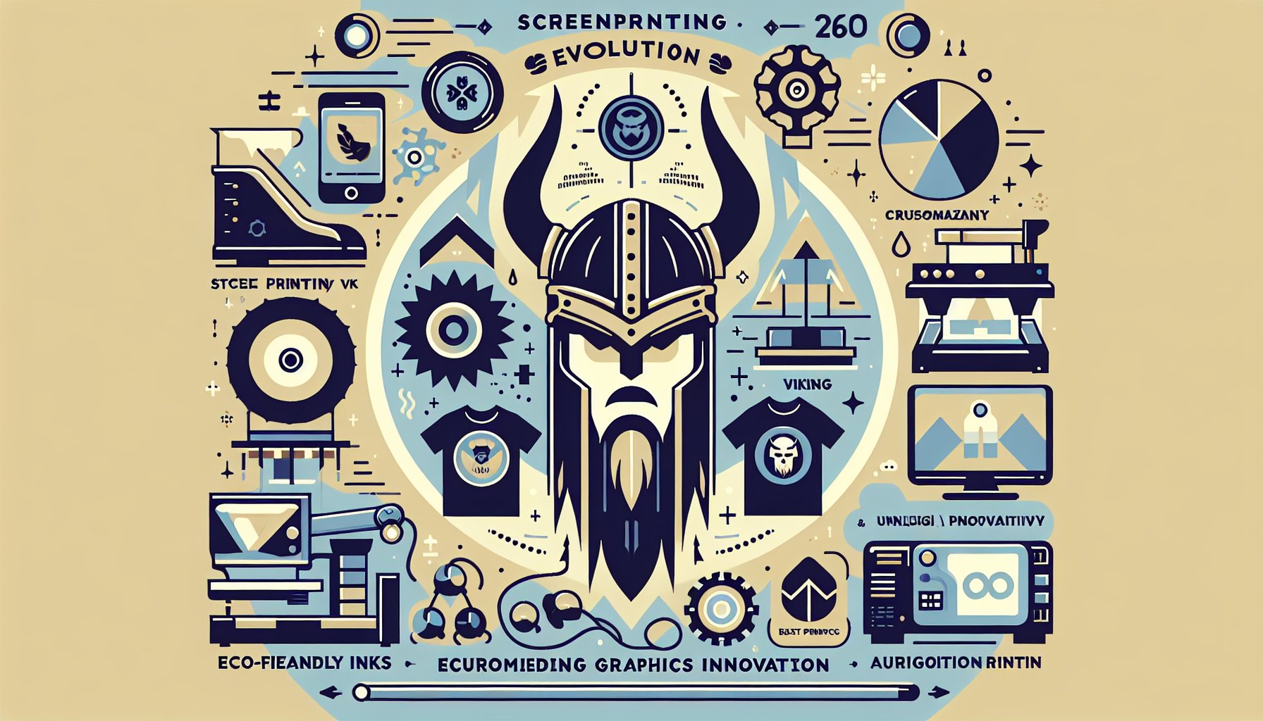 Evolution of screen printing with eco-friendly inks, customization, and augmented reality innovations by Viking Graphics for 2025.