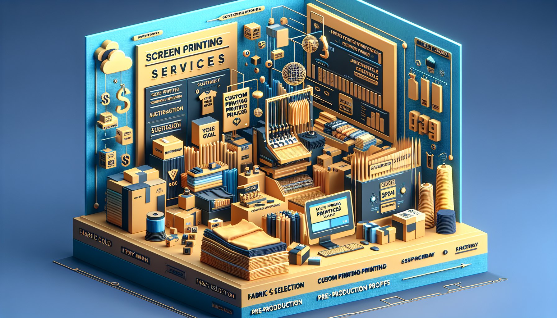 Guide to screen printing services covering custom apparel, sustainable practices, fabric and ink selection, and pre-production proofs.