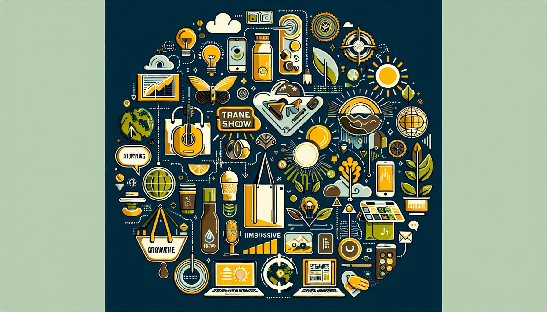 Trade show items enhance brand storytelling through eco-friendly products and immersive experiences in sustainable marketing.