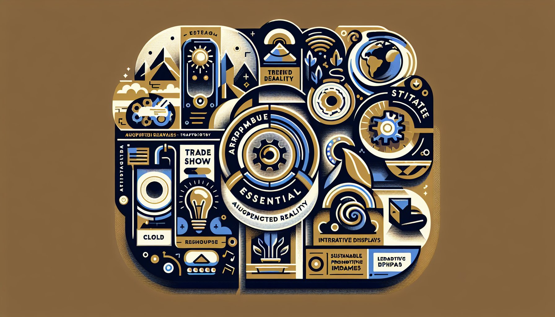 Essential trade show items for 2025: augmented reality tools, sustainable promos, interactive displays, and lead generation strategies.