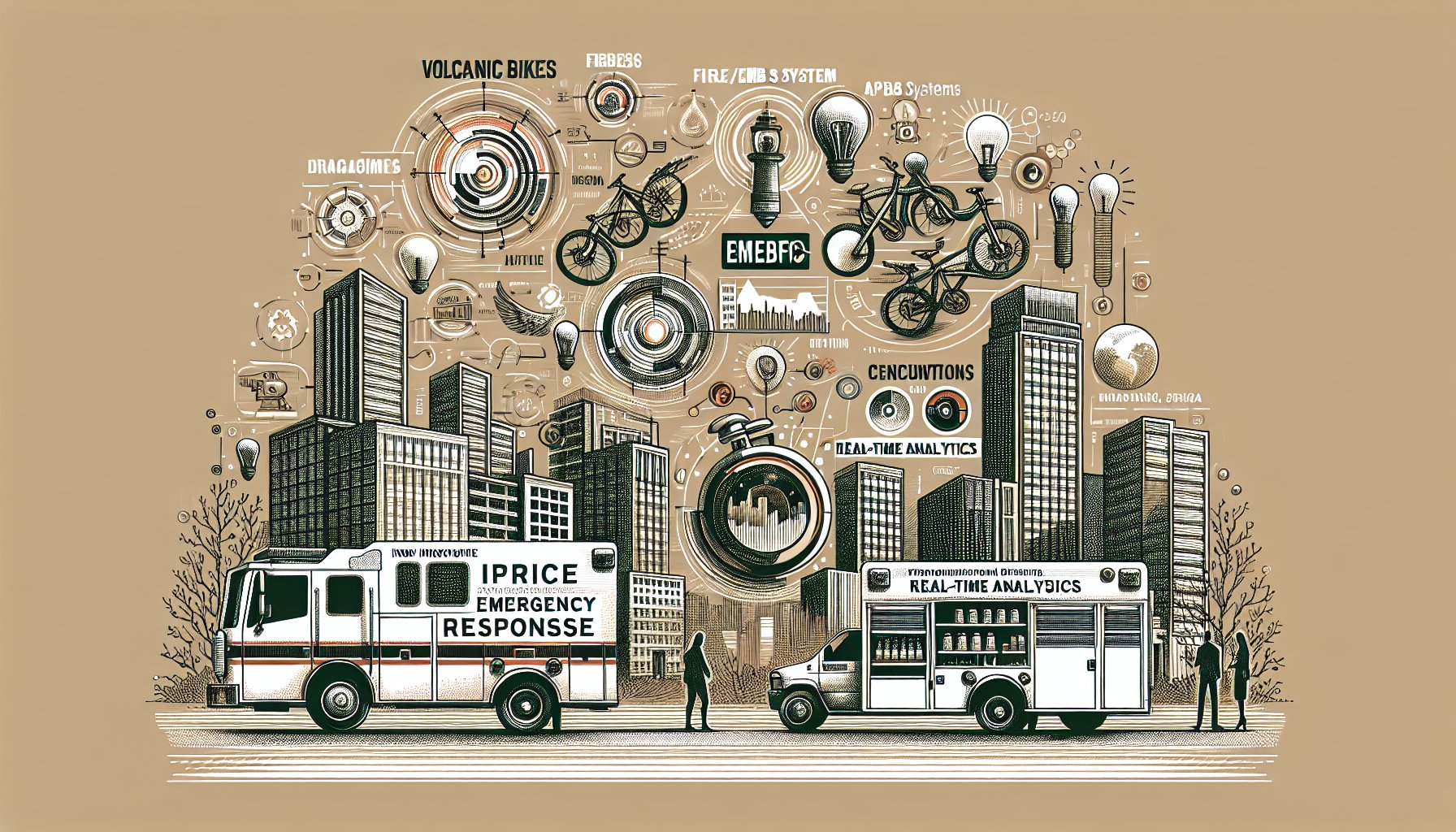 Fire/EMS APB system enhances emergency response with Volcanic Bikes, real-time analytics, and urban congestion solutions.