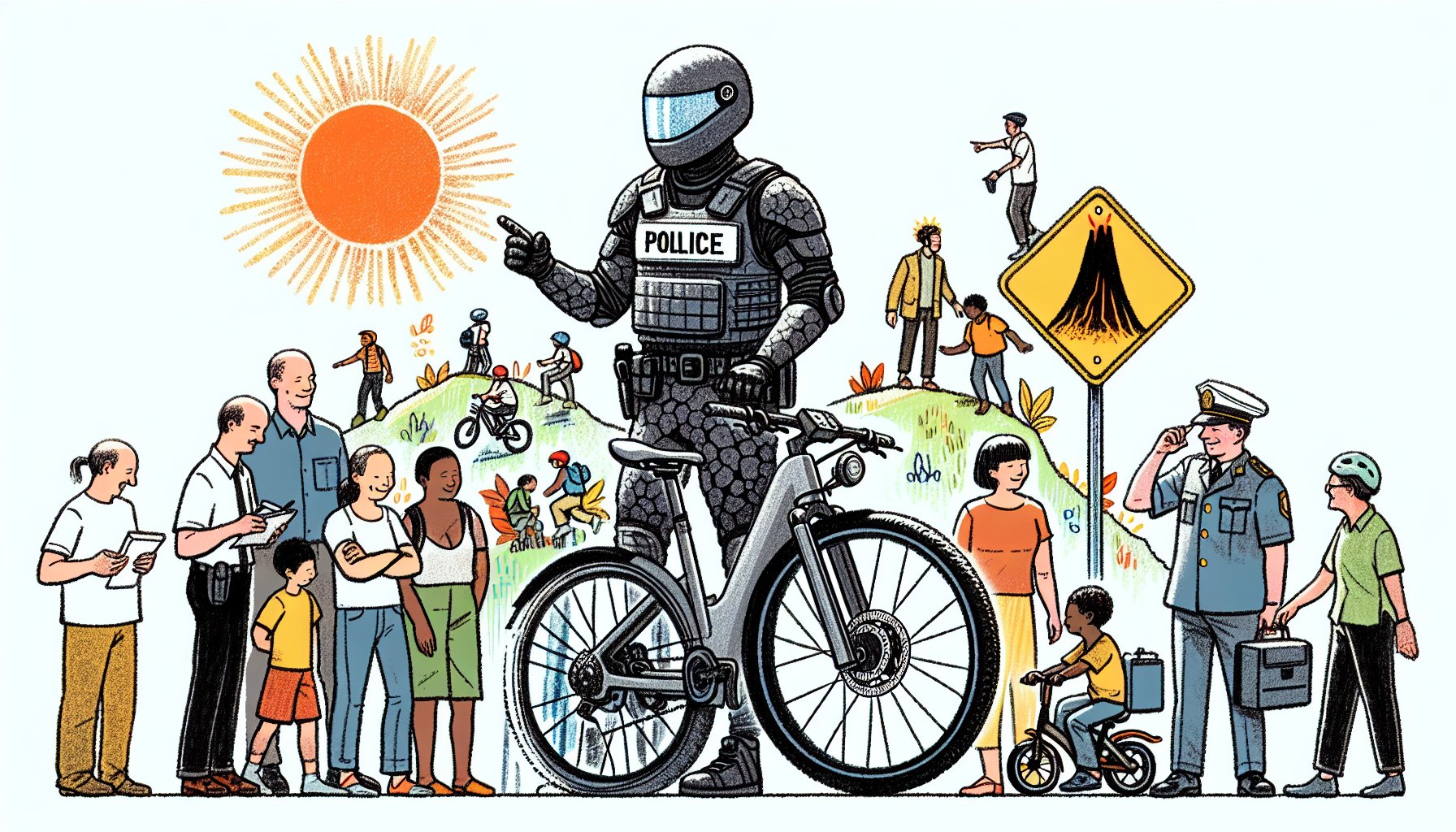 Volcanic Bikes showcase sustainable policing and community engagement through innovative electric bicycles in law enforcement success stories.