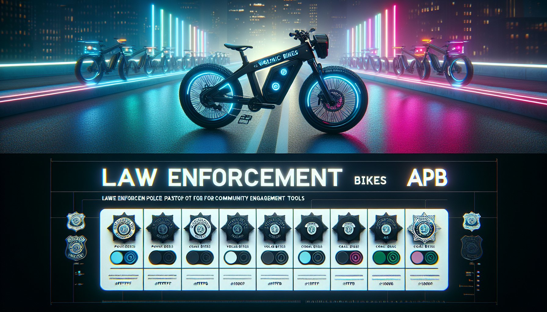 Law enforcement bikes by Volcanic Bikes APB: eco-friendly, customizable patrol solutions for enhanced community engagement.