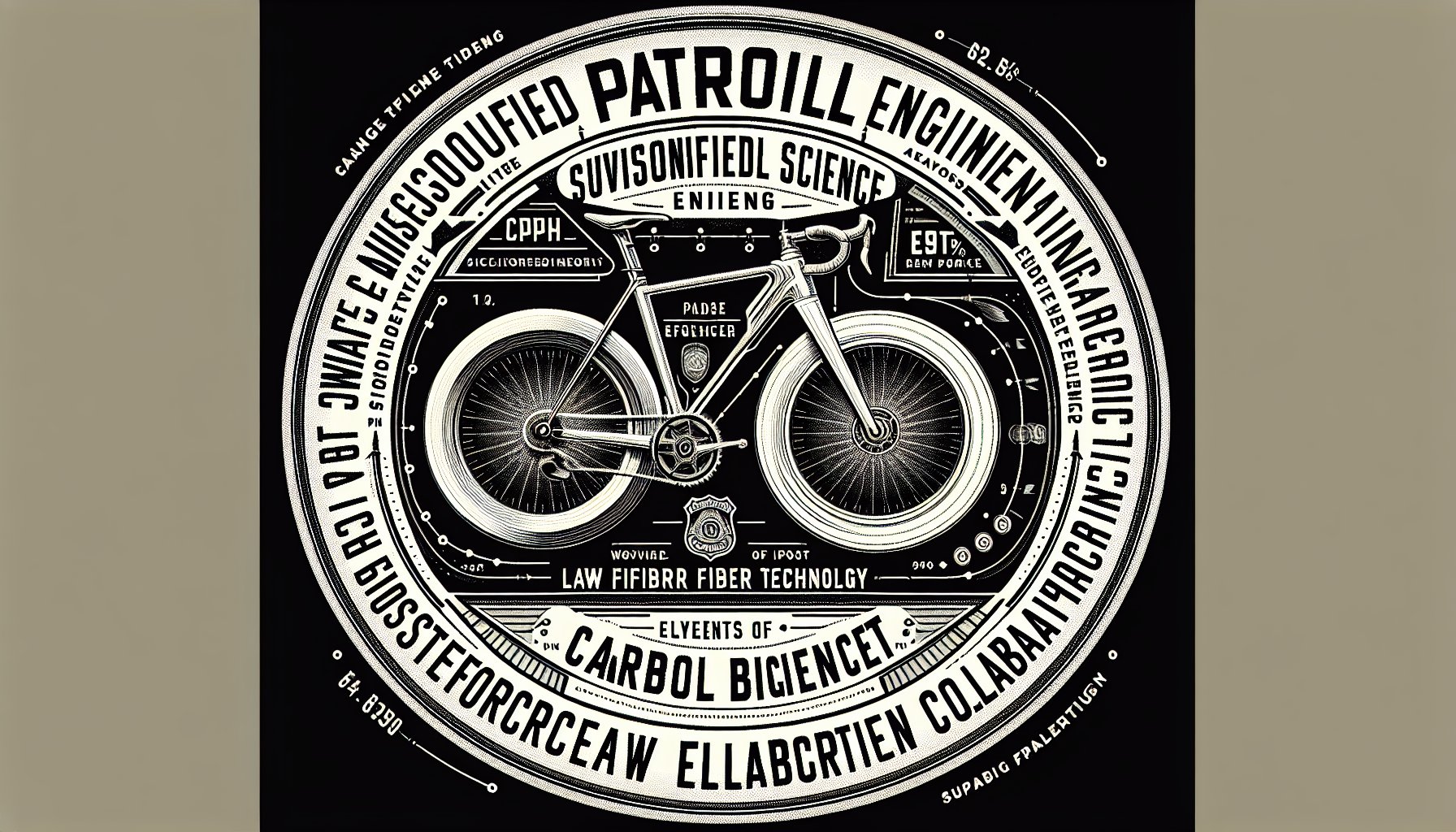 Patrol bike showcasing advanced materials like carbon fiber, highlighting engineering, sustainability, and law enforcement collaboration.
