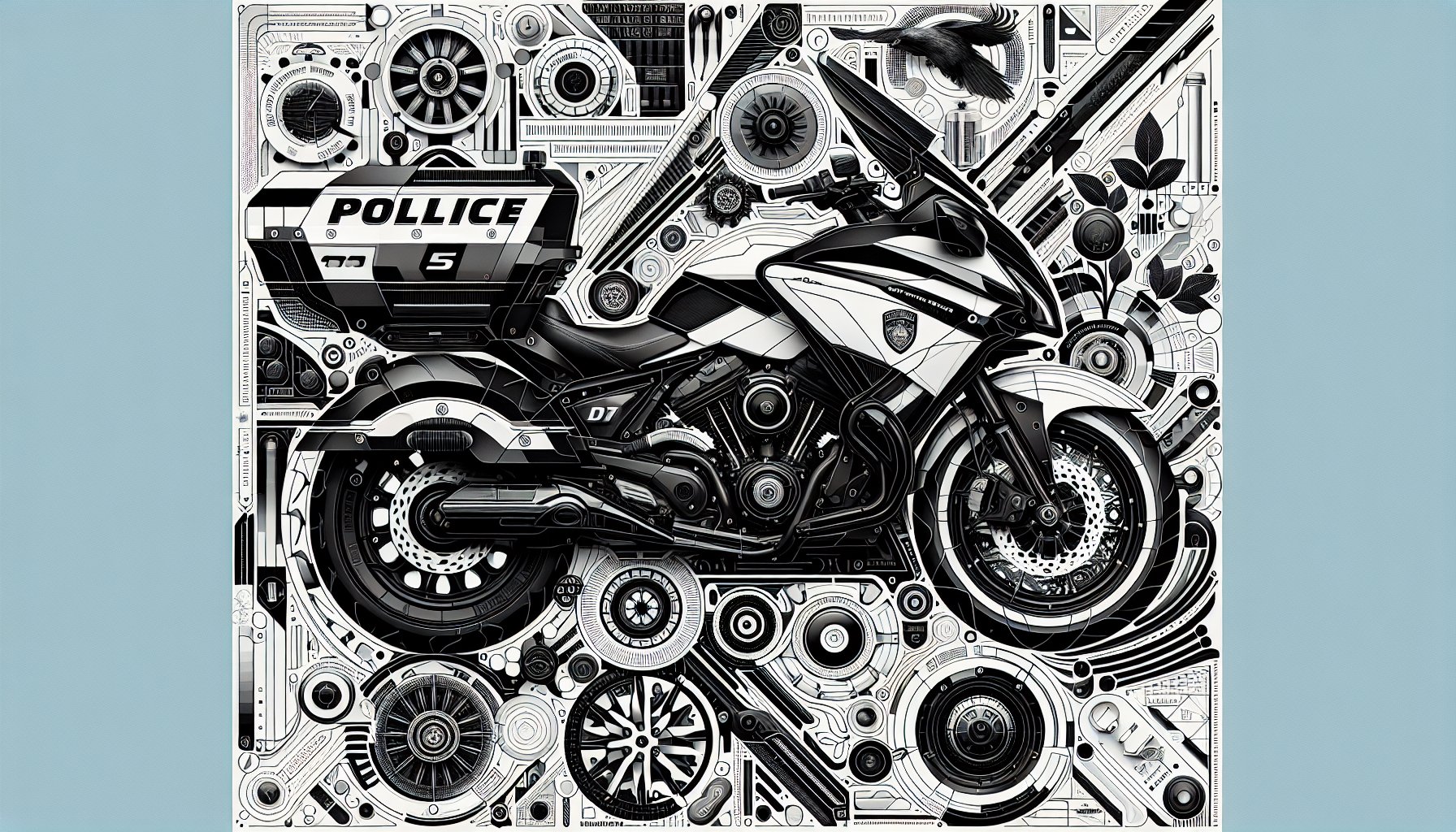 Patrol bike showcasing high-performance features like advanced suspension, innovative tech, and eco-friendly design.
