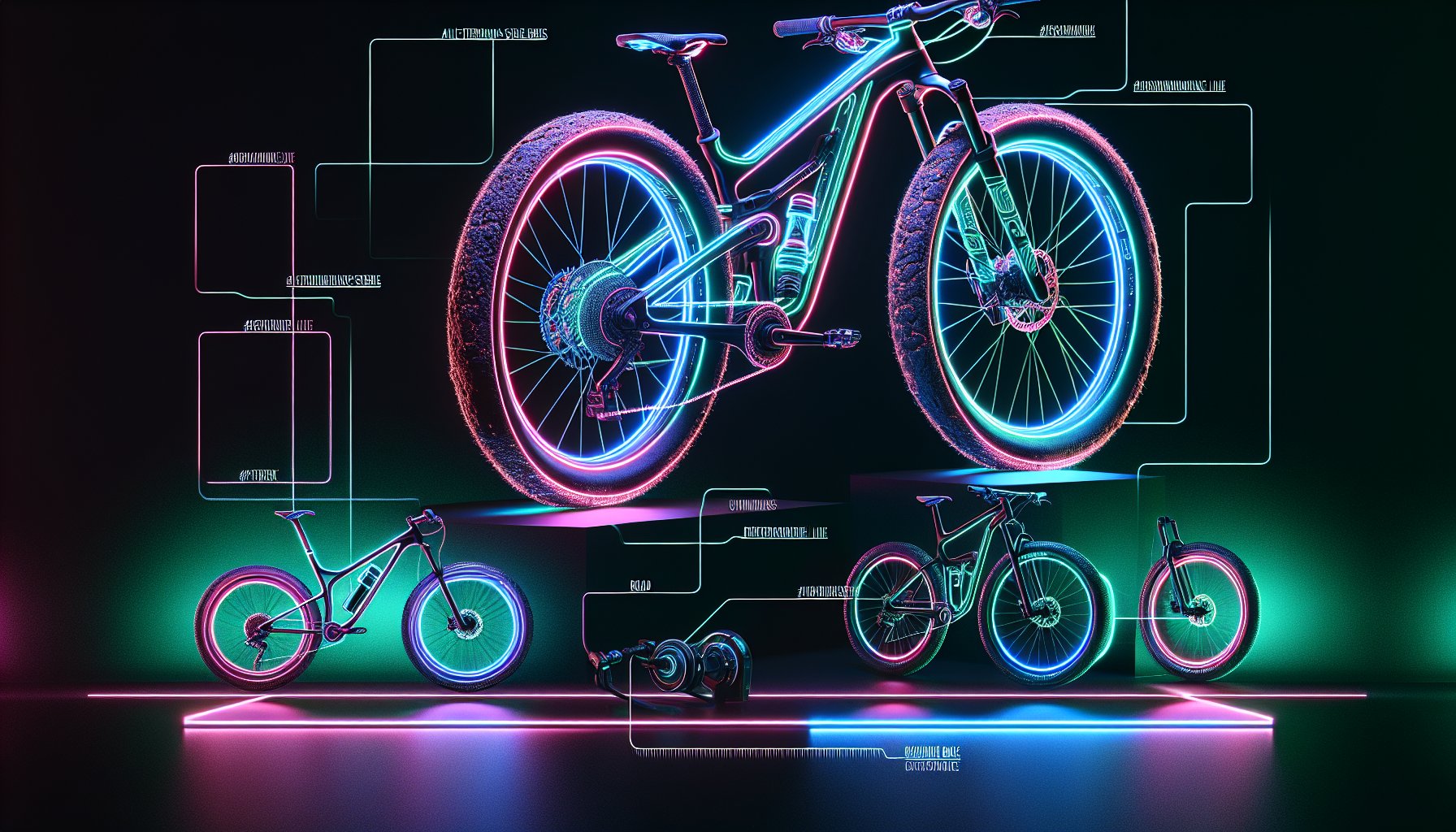 Core product lines featuring Volcanic Bikes, sustainable cycling, All-Terrain Series, Road Performance Line, and bike customization.