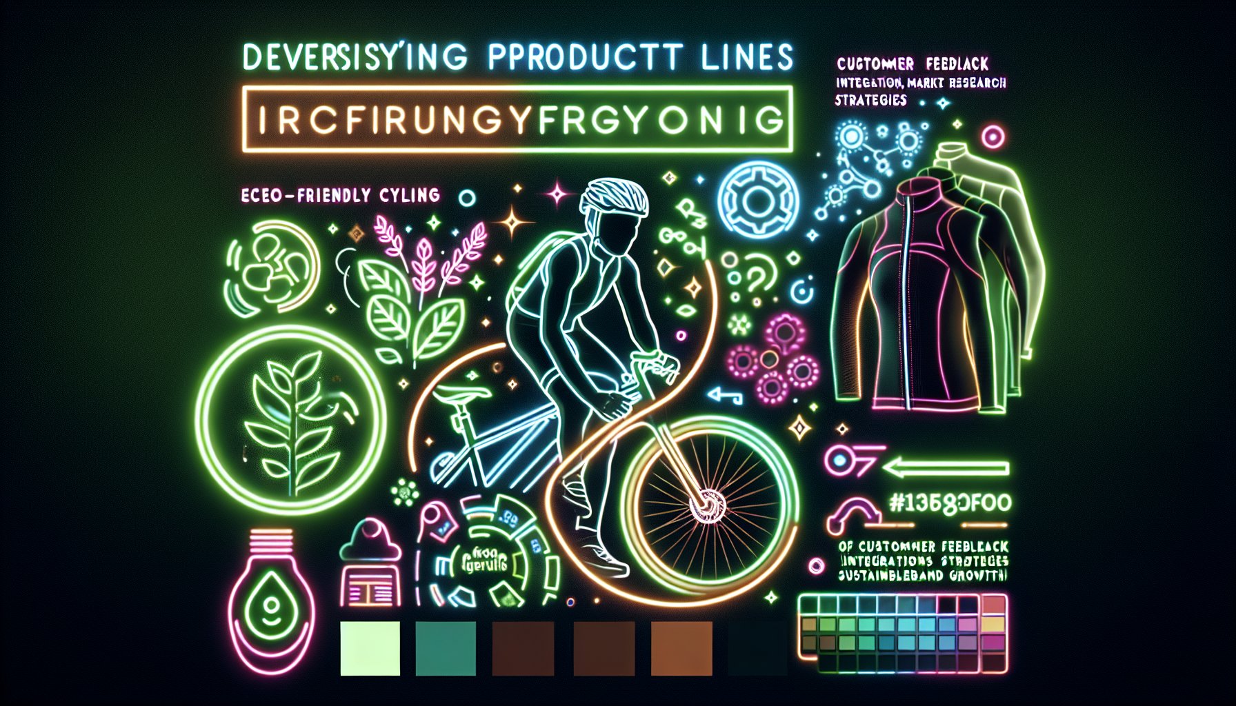 Guide to diversifying product lines with eco-friendly cycling gear, integrating customer feedback, and market research strategies.