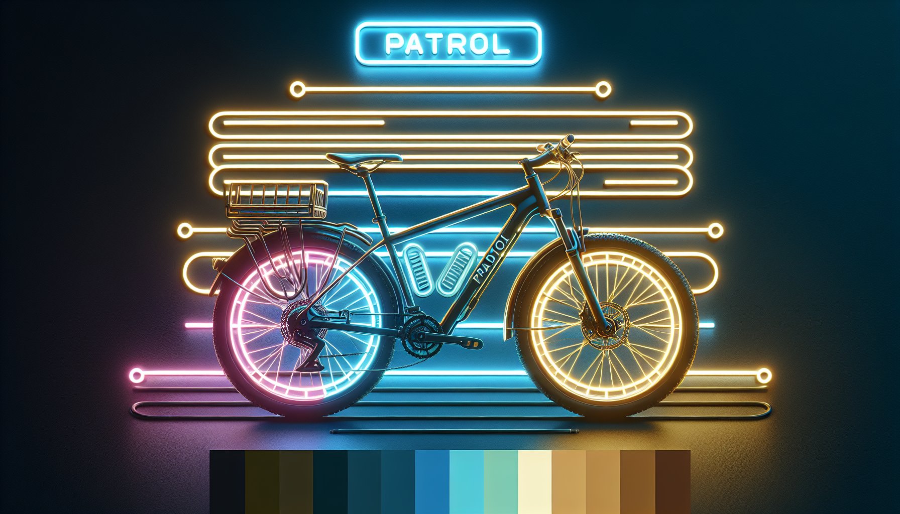 Patrol Bike showcasing a durable frame made from eco-friendly materials, promoting community engagement and mental health cycling.