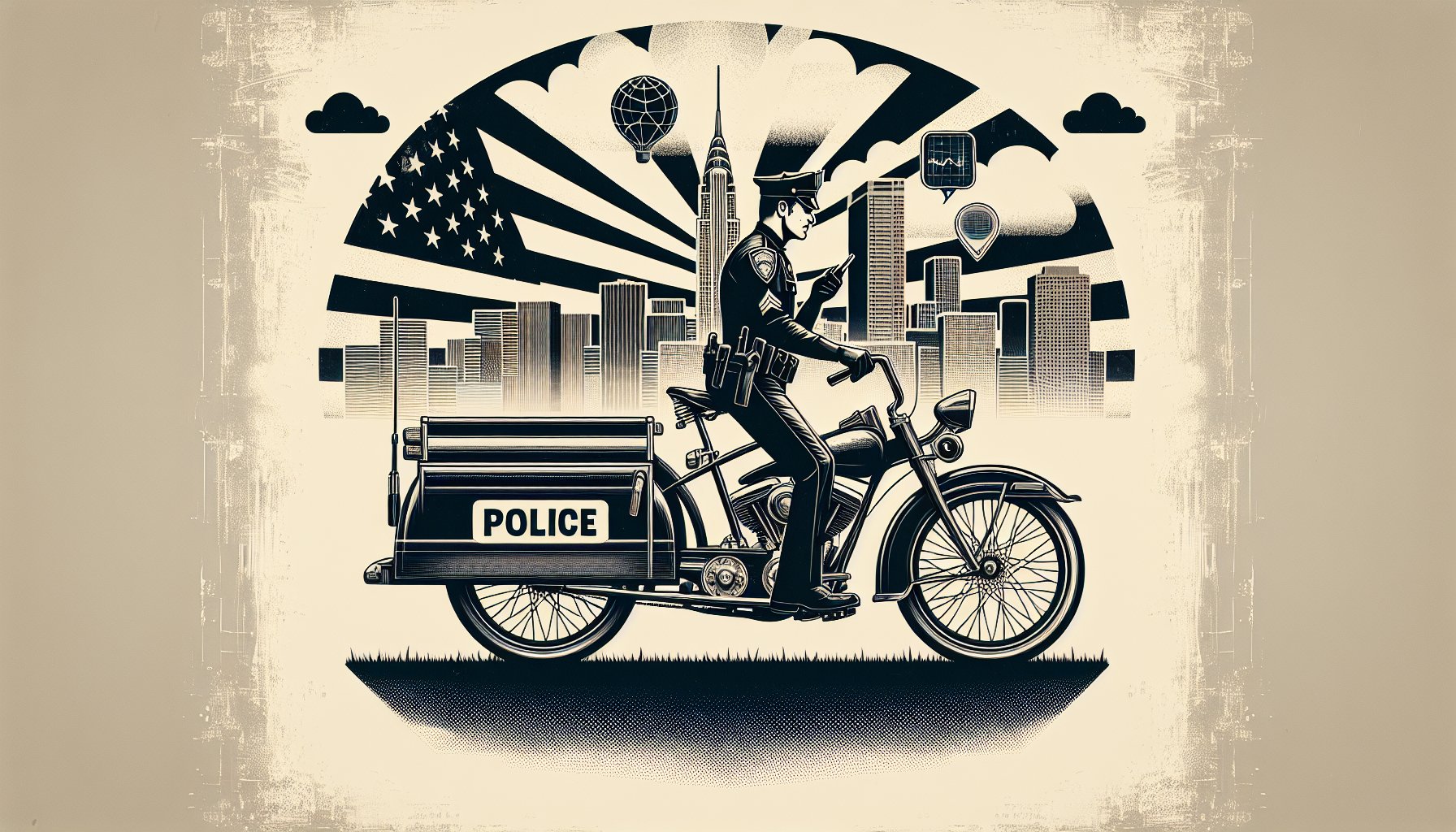 Patrol bike enhancing law enforcement mobility, fostering community engagement, and featuring sustainable policing and real-time communication.