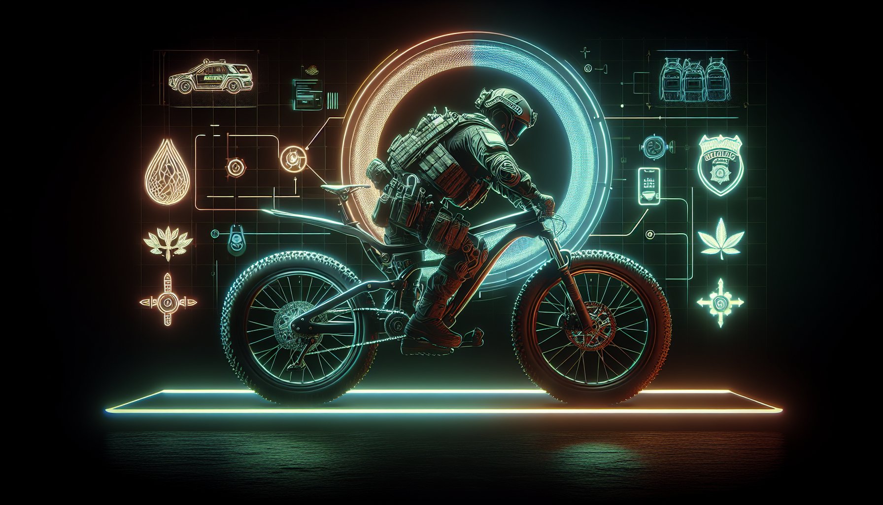 Lightweight APB gear enhances community engagement and agile law enforcement with Volcanic Bikes in modern policing.