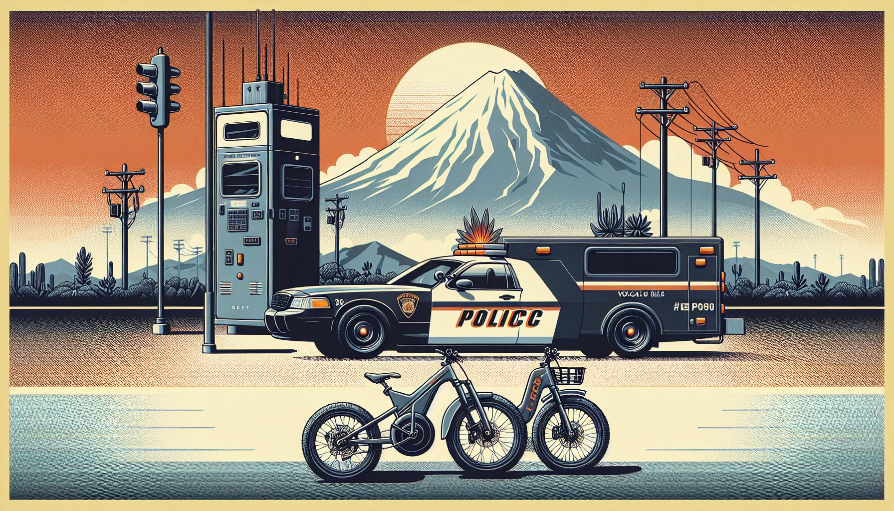 Maximize patrol efficiency with electric drive systems in sustainable law enforcement using Volcanic Bikes for cost savings.
