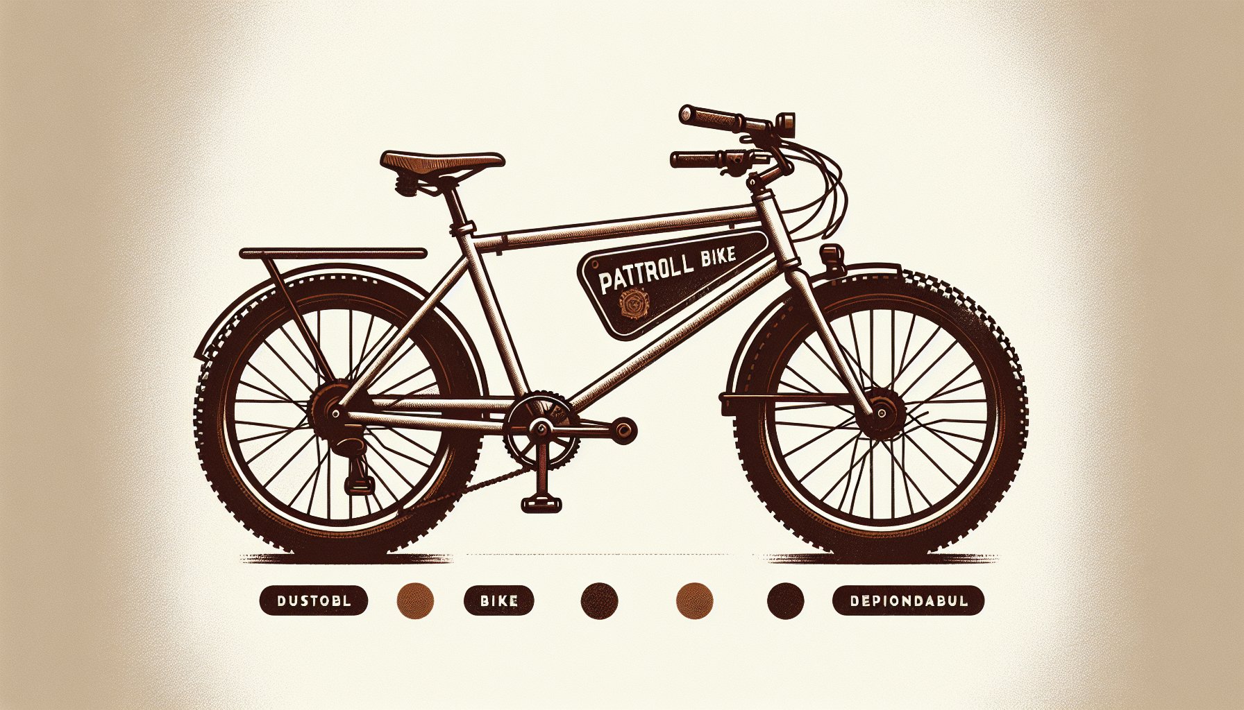 Durable aluminum alloy frame of the Original Approach Patrol Bike, designed for law enforcement and sustainable manufacturing.