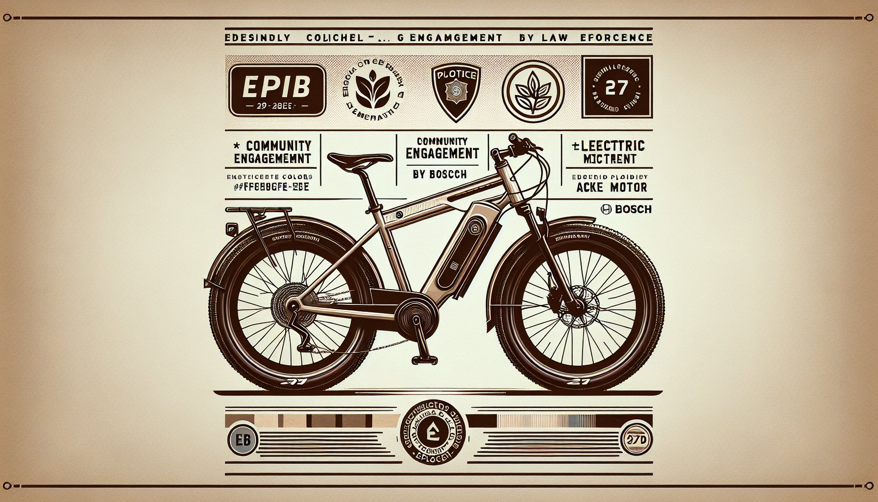 APB 29er E-Bike: the ultimate electric patrol bike with Bosch motor for eco-friendly law enforcement and community engagement.