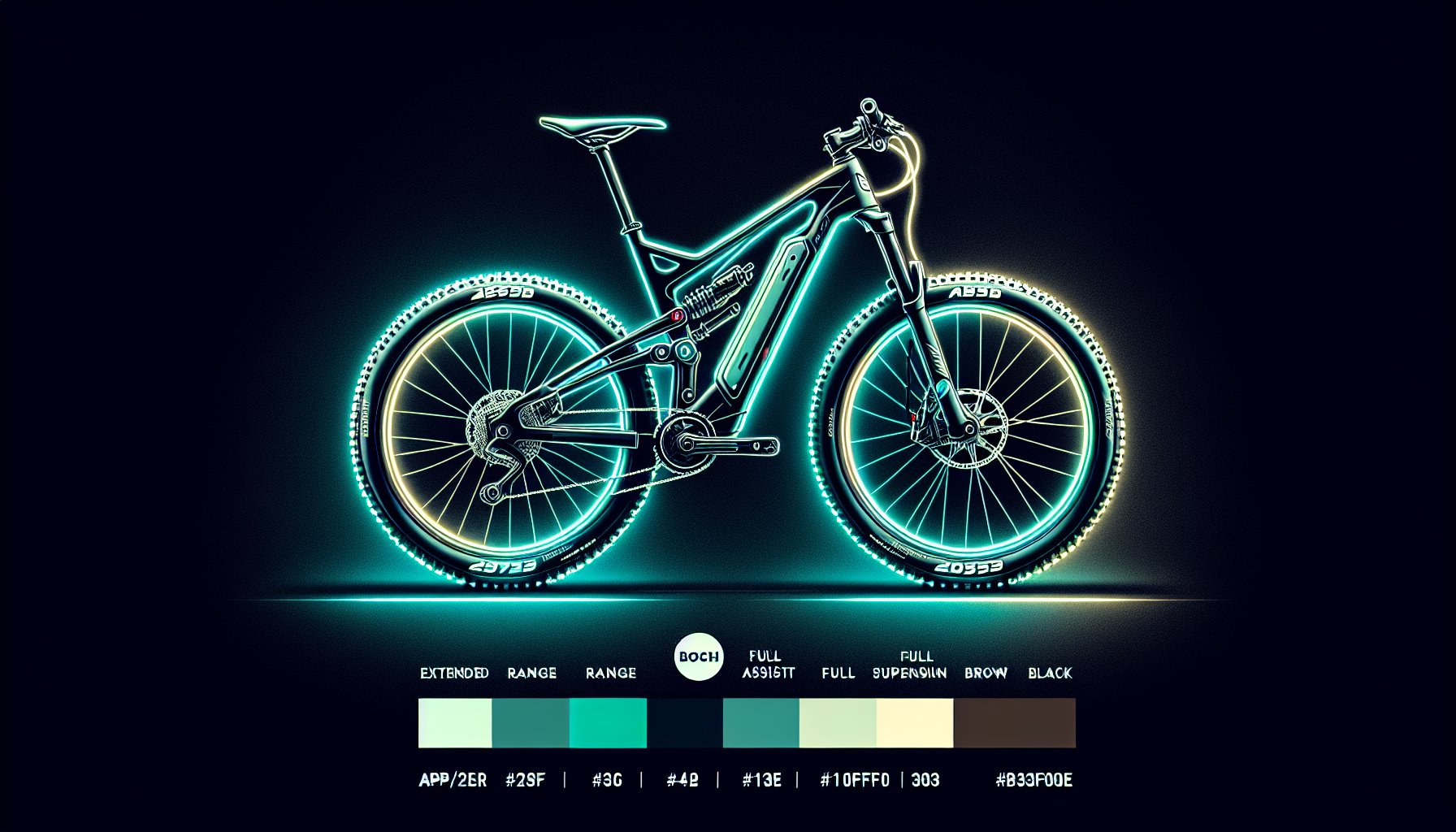 APB 29er e-bike showcasing Bosch Assist technology, extended range, and full suspension for mountain biking adventures.