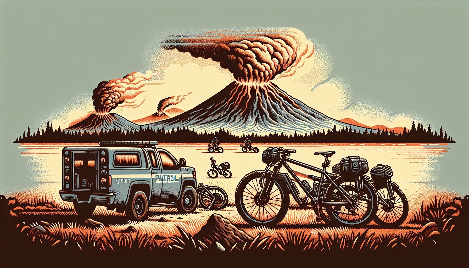 Original Approach Patrol Bike by Volcanic Bikes: durable design for law enforcement, promoting sustainable cycling and community engagement.