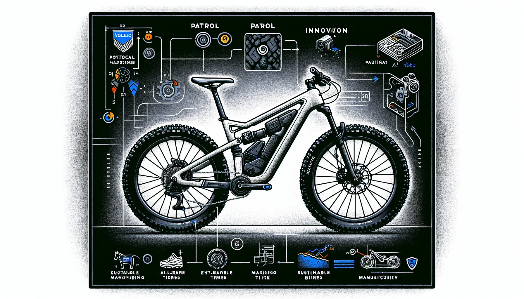 The Original Approach Patrol Bike by Volcanic Bikes features all-terrain tires, showcasing resilience, innovation, and sustainable manufacturing.