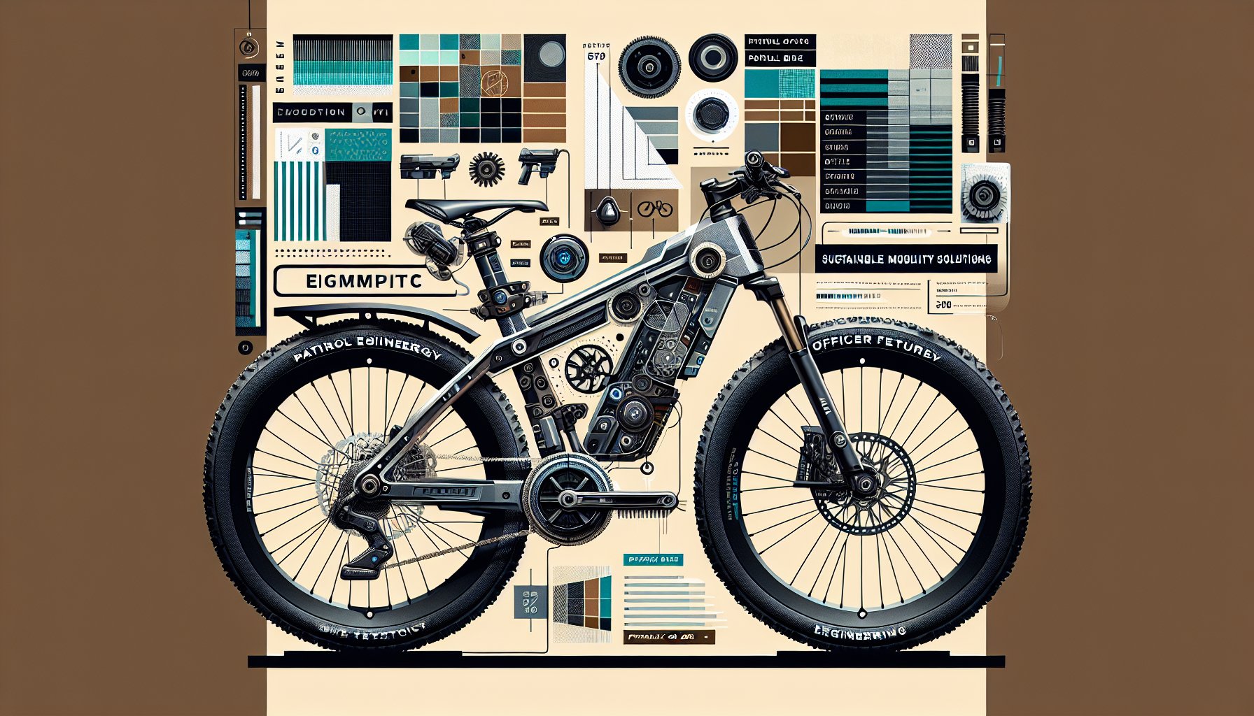 Patrol bike showcasing innovative engineering, ergonomic design, and safety features for enhanced officer mobility and sustainability.