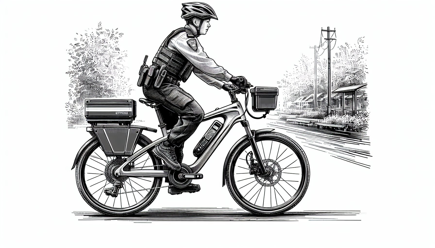 Comparison of electric patrol bikes and traditional bikes highlighting community engagement, operational costs, and sustainability.