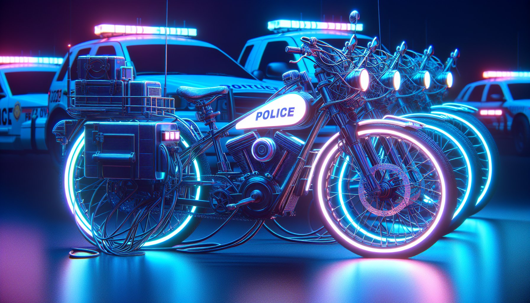 Comparison of electric and traditional patrol bikes highlighting efficiency, eco-friendly policing, and battery technology advancements.