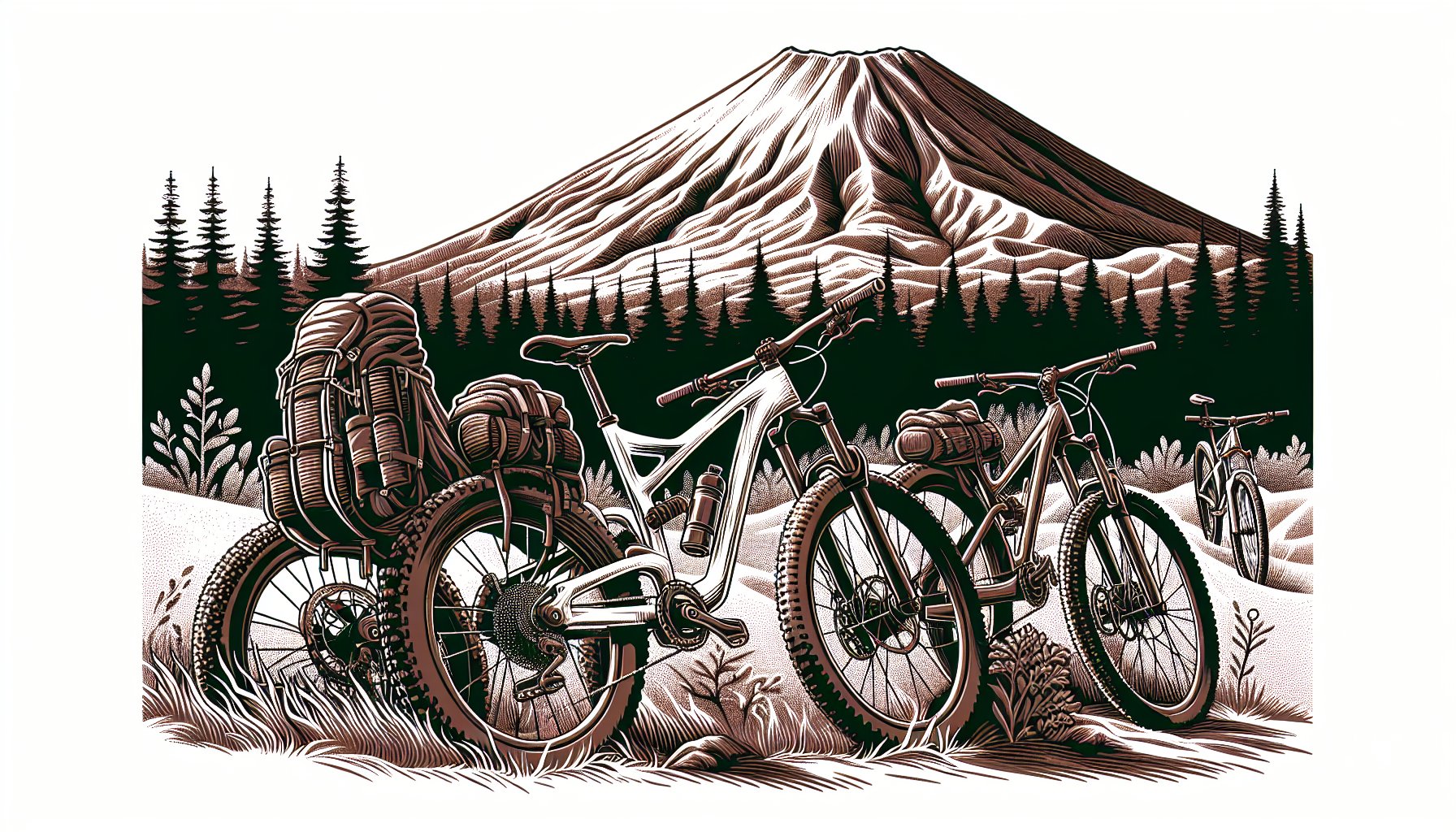 Comparison of patrol bike build quality, featuring Volcanic Bikes, frame materials, and transmission systems for mountain biking adventures.
