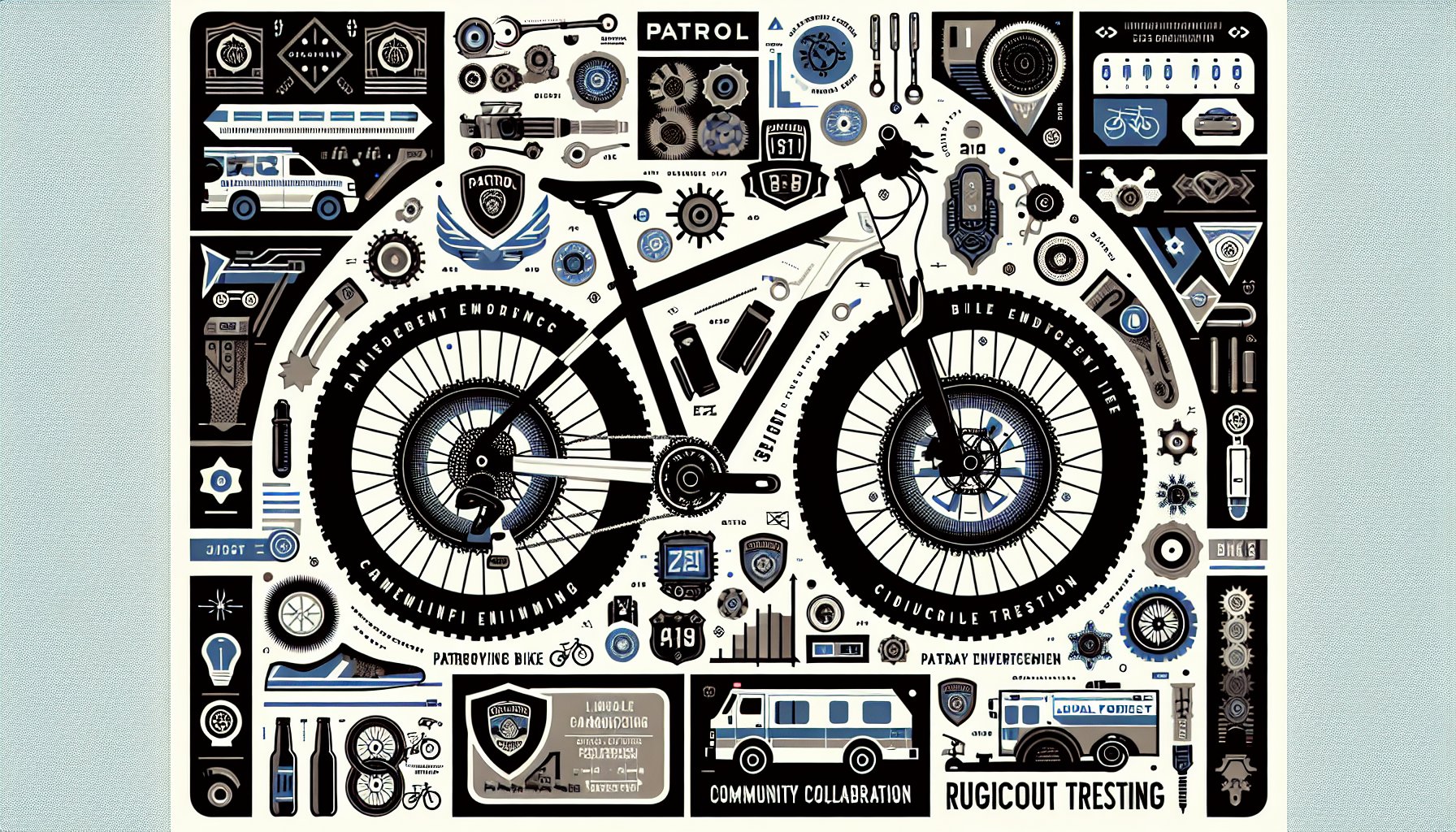 Patrol bike engineering combines rigorous testing and community collaboration for innovative law enforcement bike design.