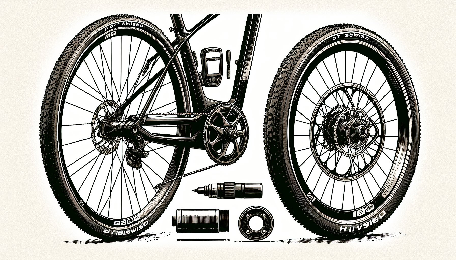 DT Swiss HU1900 wheels: durable, high-performance electric touring bike wheels with rugged construction for optimal cycling performance.