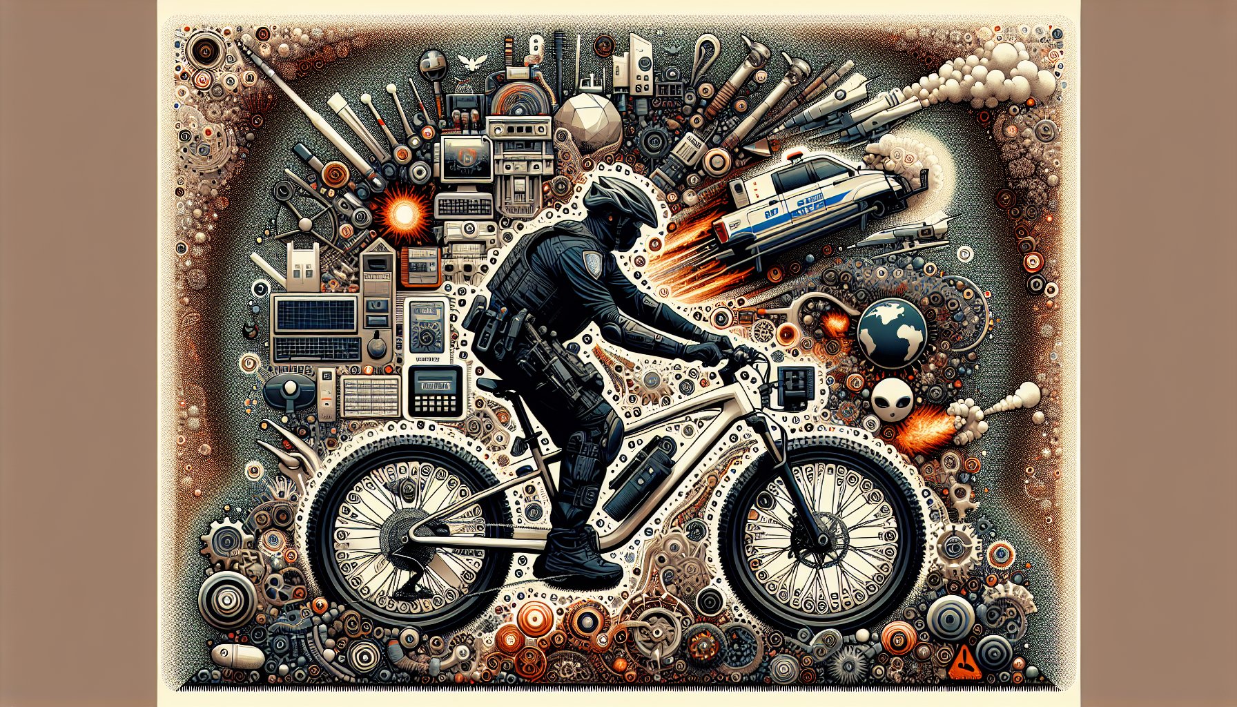 Patrol bike outfitting essentials: Volcanic Bikes, smart tech, eco-friendly accessories for effective community policing.
