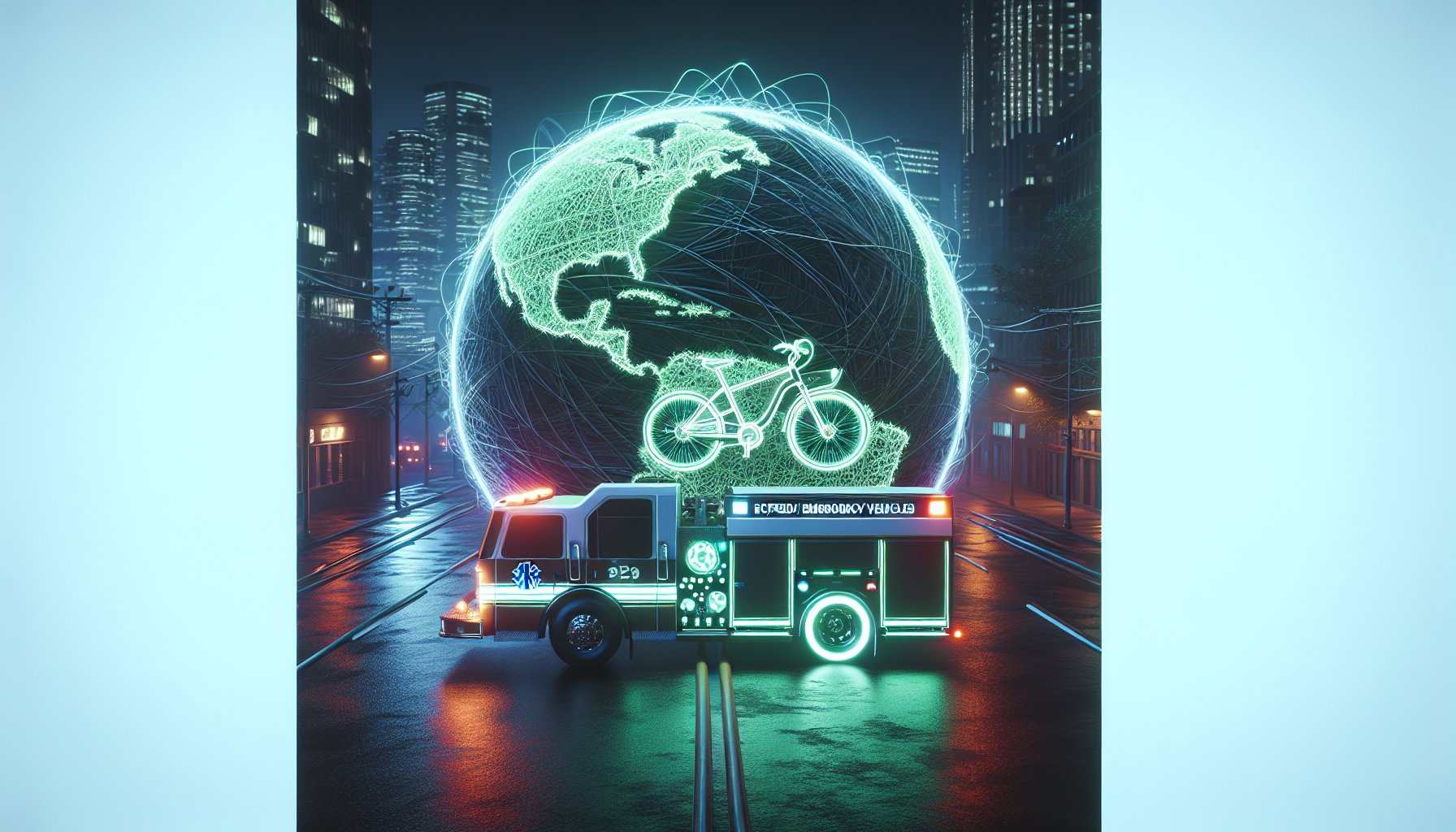 Comparison of Fire/EMS All-Purpose Bikes and traditional vehicles highlighting eco-friendly innovations in urban emergency response.