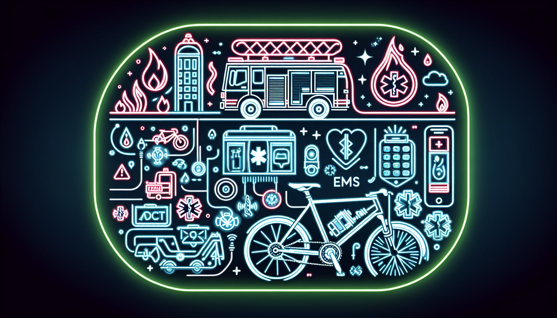 Emergency response bikes showcased in Fire/EMS APB, highlighting eco-friendly solutions and innovative community engagement.