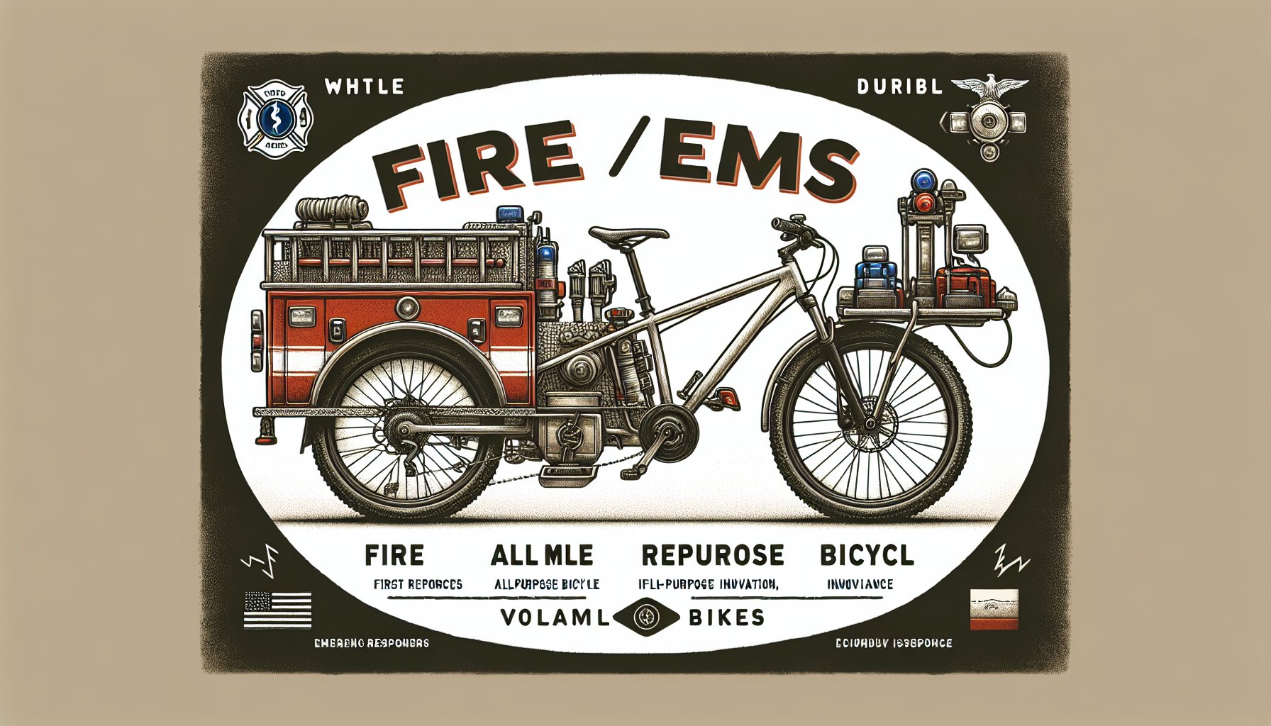 Fire/EMS All-Purpose Bicycle by Volcanic Bikes: durable, eco-friendly emergency vehicle for innovative first responders.