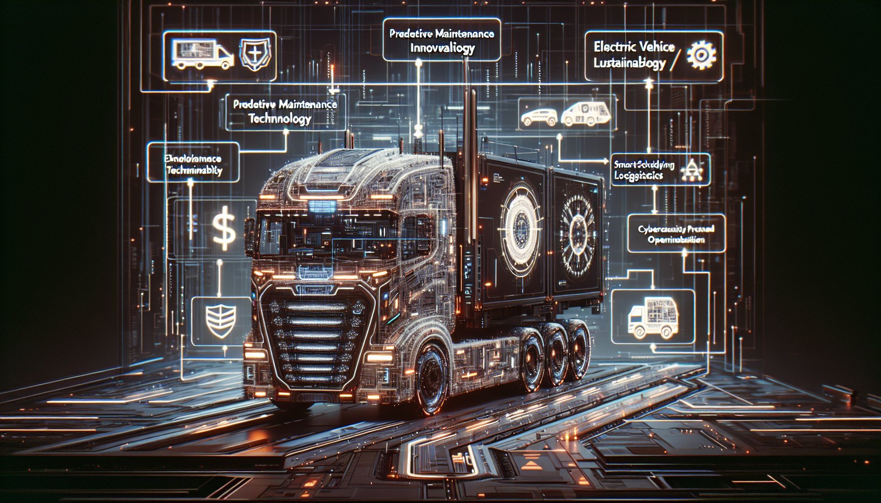 Innovative fleet maintenance in 2025: predictive tech, electric vehicle sustainability, smart logistics, and cybersecurity advancements.