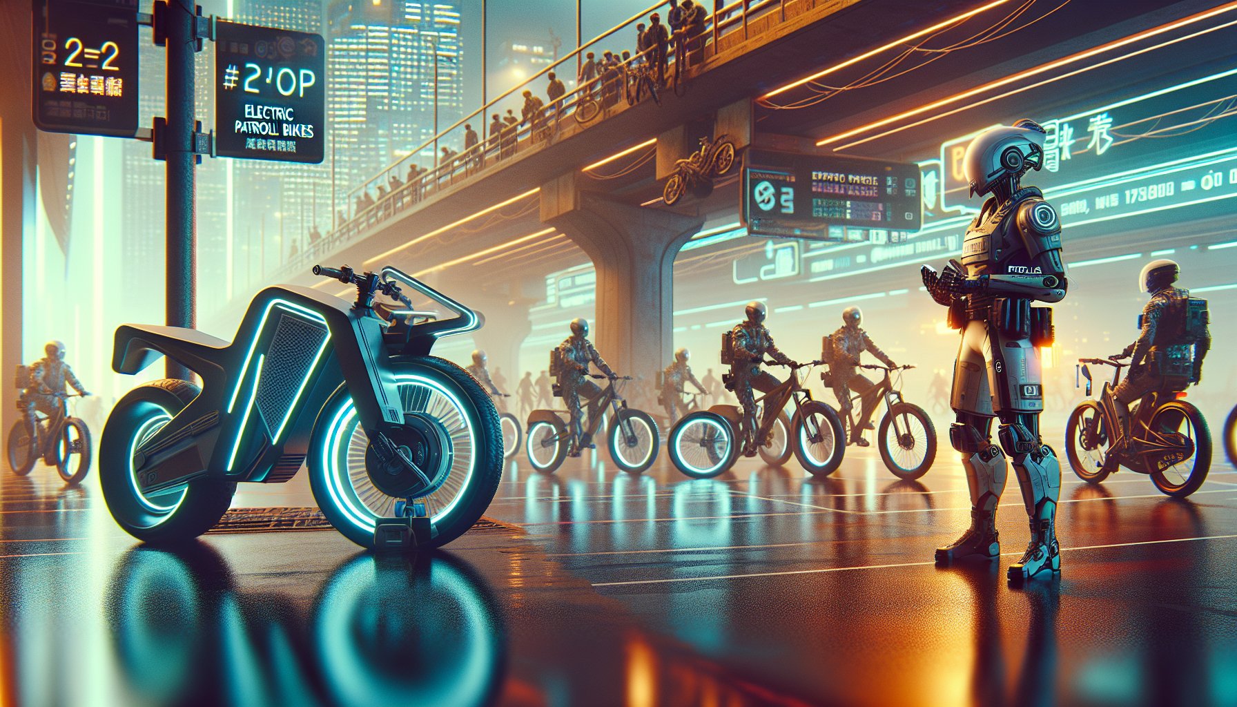 Comparison of electric patrol bikes and traditional bikes for eco-friendly urban mobility and community engagement.