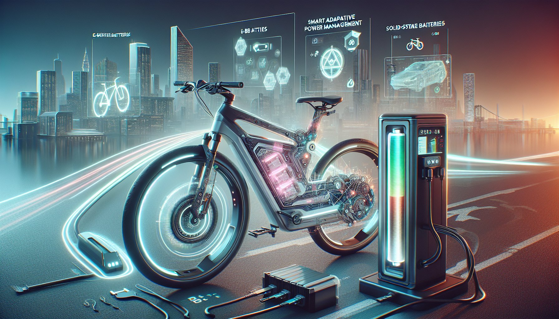 Power management techniques for e-bikes in 2025, featuring Smart Adaptive Power Management and solid-state batteries for sustainability.