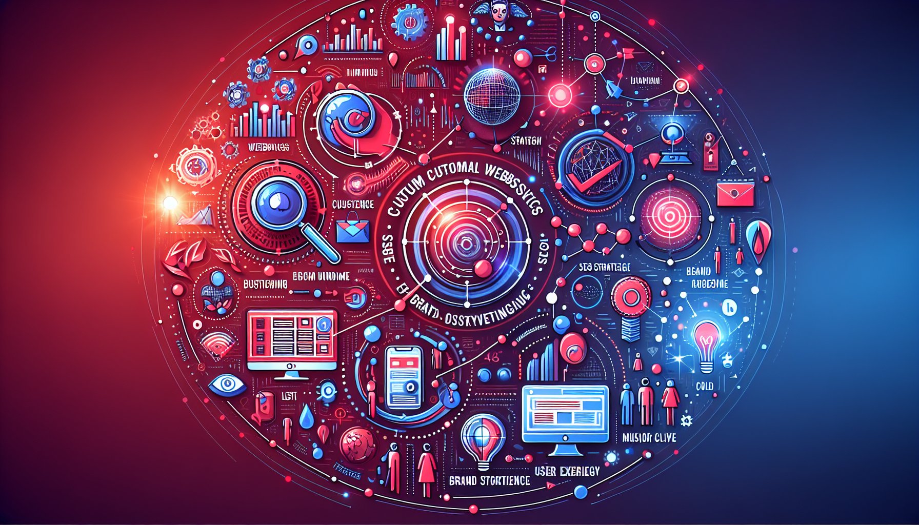 Custom websites enhancing digital presence with SEO strategy for improved user experience and effective brand storytelling.