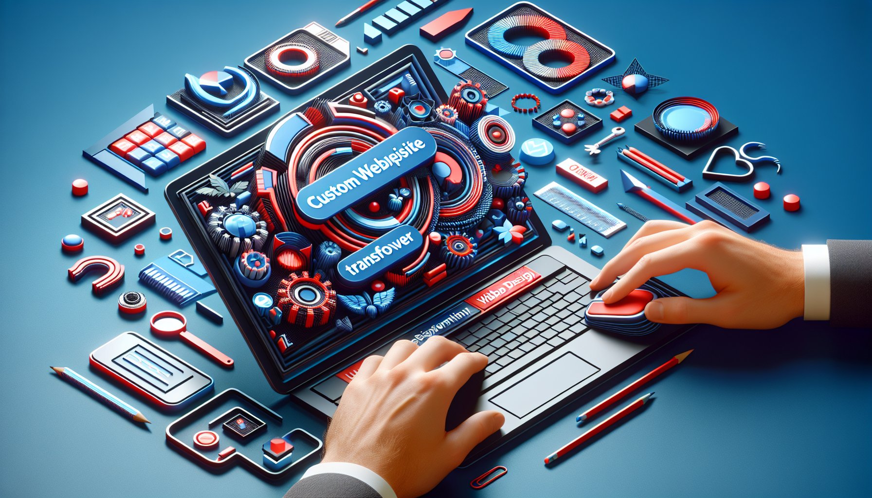 Custom website transformation showcasing a digital makeover with user-centric design and responsive web features for an engaging online presence.
